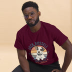 Maroon front view 2 - Jack Russell Small Dog Big Attitude T-Shirt - Funny Gift for Dog Lovers