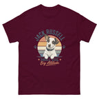 Maroon front view - Jack Russell Small Dog Big Attitude T-Shirt - Funny Gift for Dog Lovers
