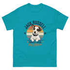 Tropical blue front view - Jack Russell Small Dog Big Attitude T-Shirt - Funny Gift for Dog Lovers