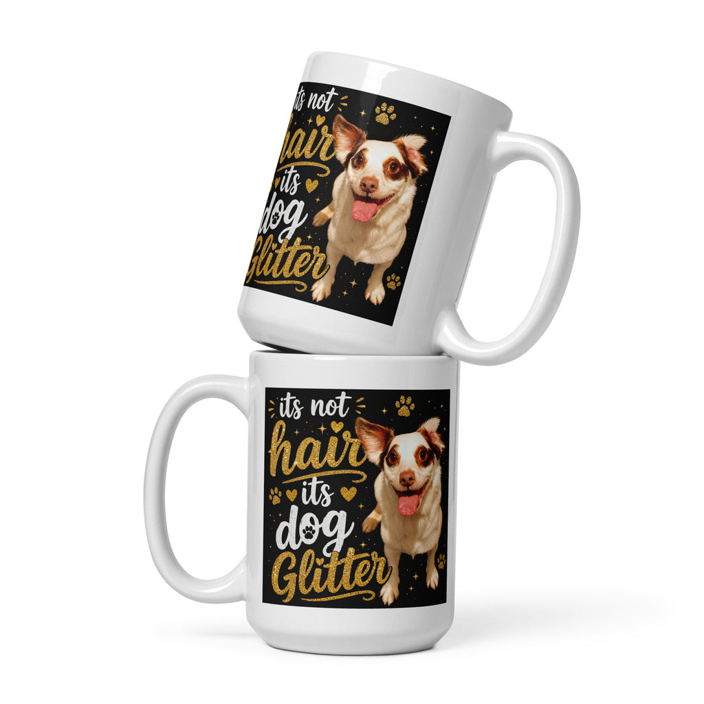 Dog Glitter White Mug – Funny Gift for Dog Lovers